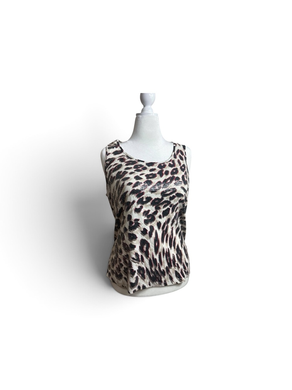 Chico's Leopard Print Sleeveless Tank - size 2-large